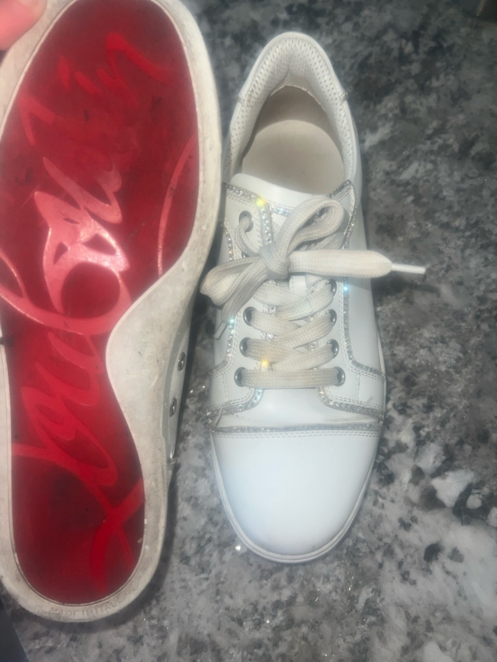 Authentic womens Christian Louboutin Diamond Sneakers size 8